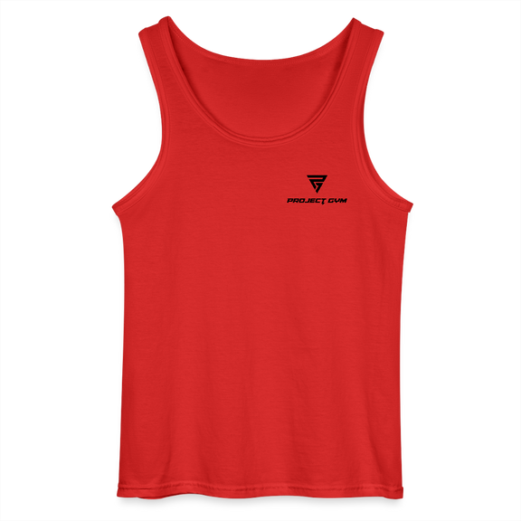Powerlift Tank Top Men black logo - red