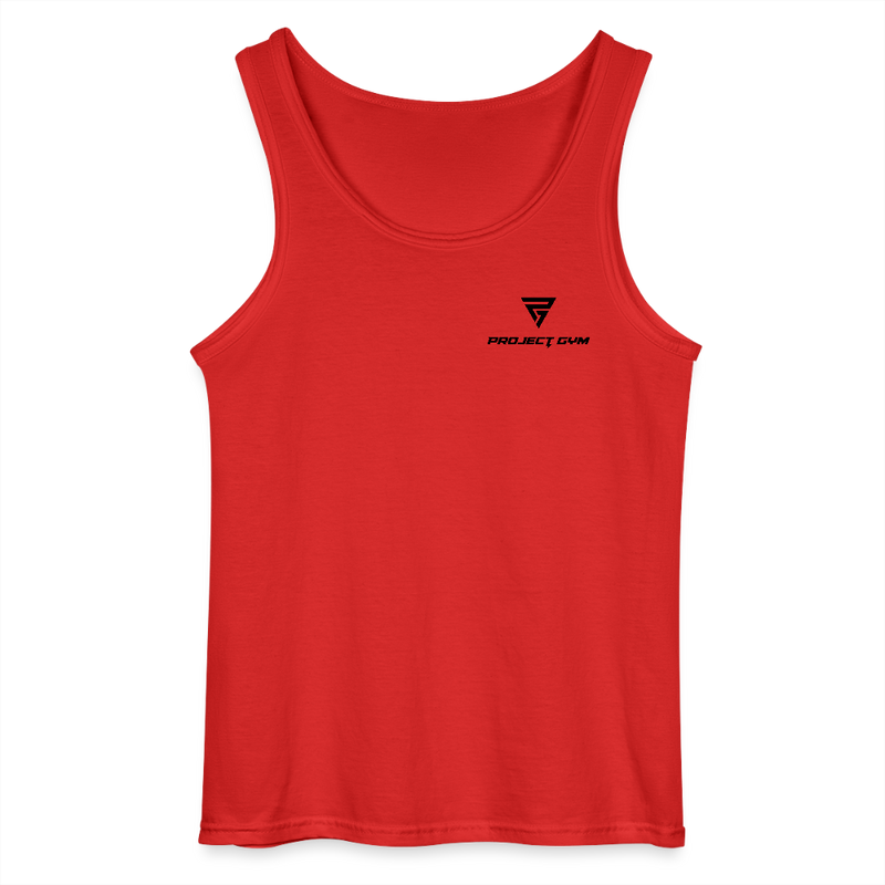 Powerlift Tank Top Men black logo - red