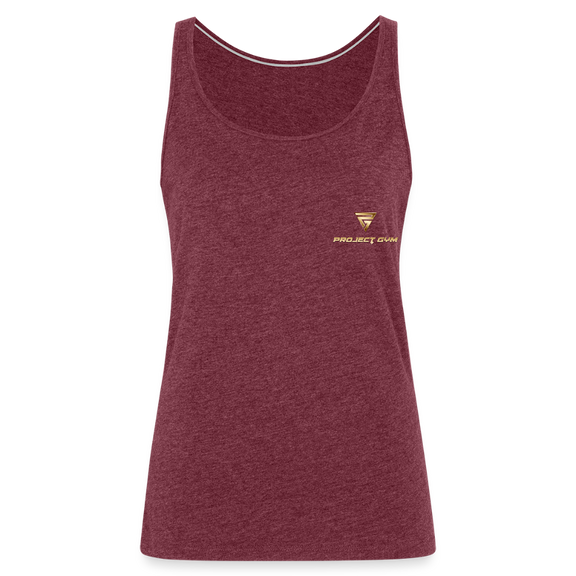 Women’s Premium Tank Top - Bordeauxrot meliert
