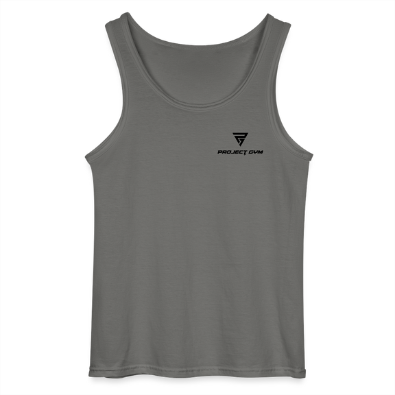 Powerlift Tank Top Men black logo - charcoal grey