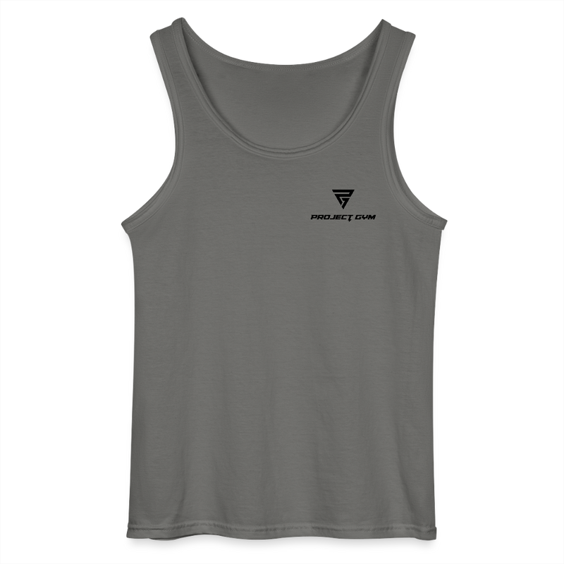 Powerlift Tank Top Men black logo - charcoal grey