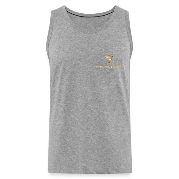 Männer Premium Tank Top - Grau meliert