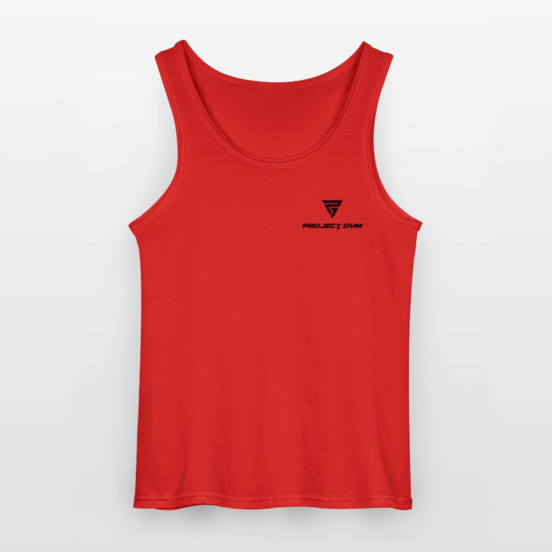 Powerlift Tank Top Men black logo - red