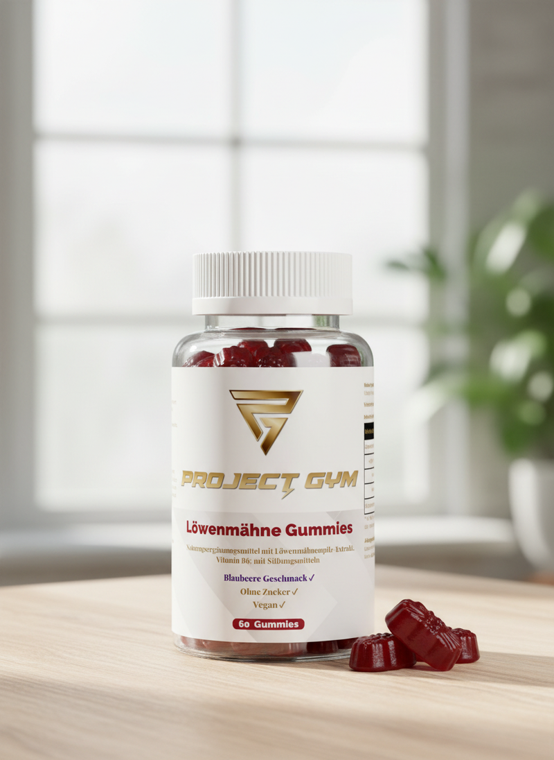 Löwenmähne + Vitamin B6 Gummies - 60 Stk.