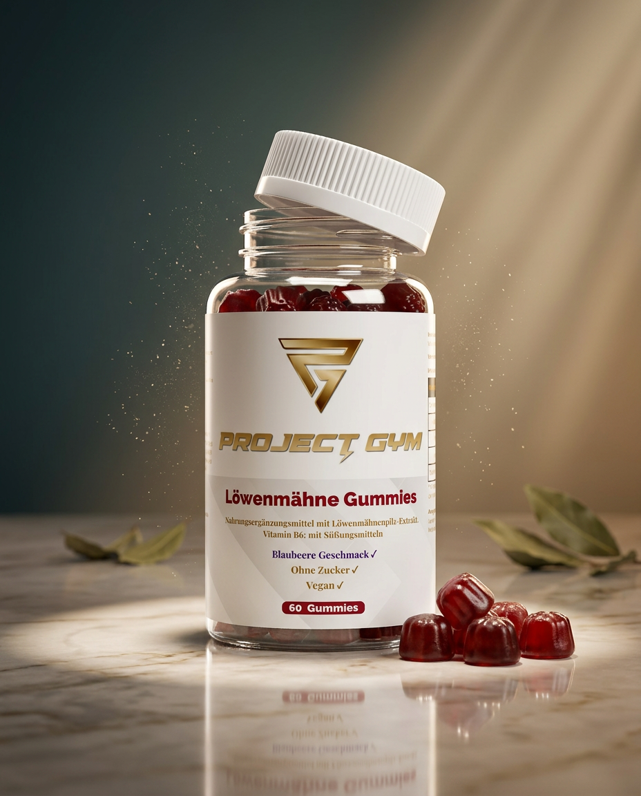 Premium Löwenmähne + Vitamin B6 Gummies - 60 Stk.